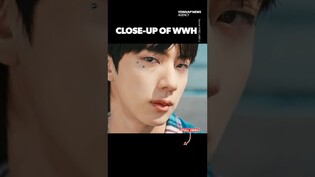 Close-up shot of BTS Jin in MV