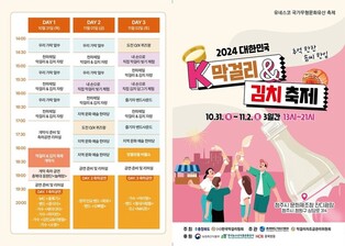'막걸리 & 김치 축제' 31일부터 사흘간 청주서 열려