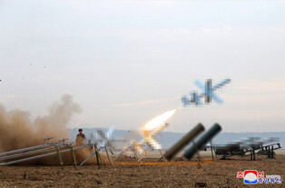 N. Korean leader inspects suicide drone performance test