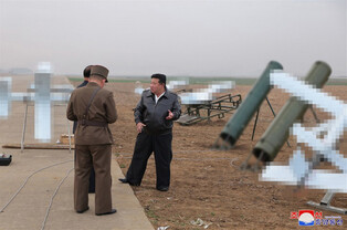 N. Korean leader inspects suicide drone performance test