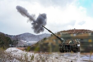 Live-fire drill on border island