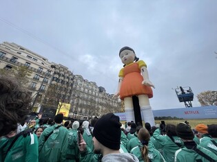 Fans reenact 'Squid Game' scenes in Paris ahead of Season 2 premiere