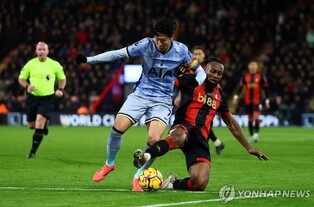 손흥민, EPL 시즌 첫 교체출전…토트넘, 본머스에 0-1 패배