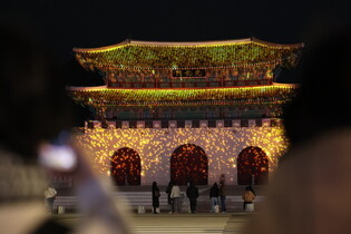 Media facade at palace