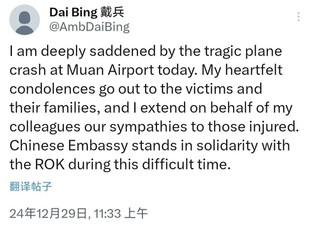 (LEAD) China's top envoy extends condolences over deadly plane crash