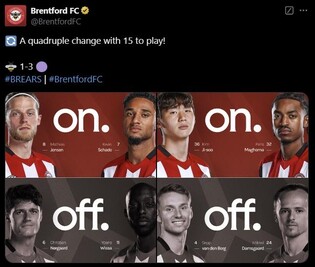 김지수 EPL 2경기 연속 교체 출전…브렌트퍼드, 아스널에 1-3 패