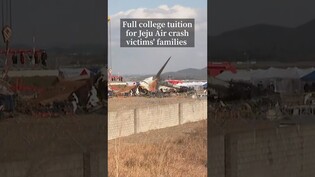 Full college tuition for Jeju Air crash victims' families #jejuair #planecrash