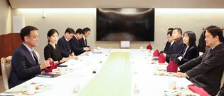 Acting president meets Chinese businesspeople