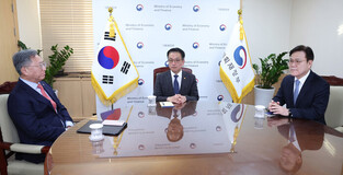 Acting president meets financial envoys