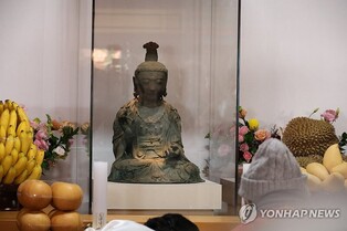왜구 약탈 고려 불상 647년 만에 고향 서산 부석사 왔다
