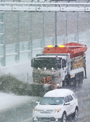 Snowplow at work