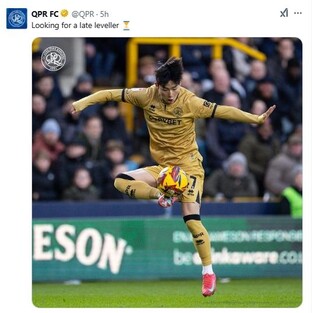 토트넘서 임대된 양민혁, QPR 유니폼 입고 英프로축구 데뷔