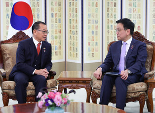 Acting president meets Singaporean parliamentary leader