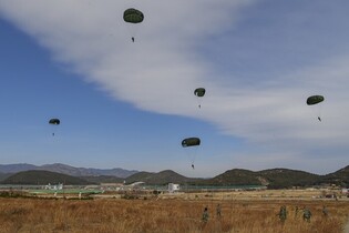 Marines Corps conducts airdrop drill