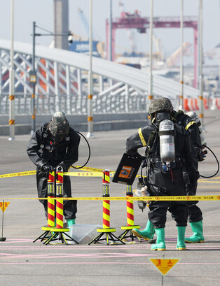 CBR drill at int'l ferry terminal