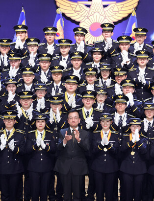 Acting president at police commissioning ceremony