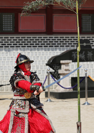 Demonstration of traditional Korean swordsmanship