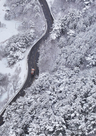Heavy snow in northeastern S. Korea