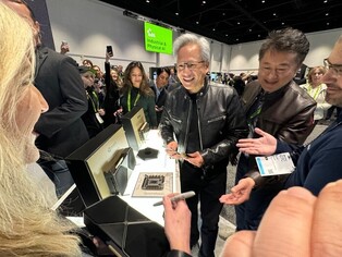 Nvidia CEO's autograph on Samsung's graphics memory