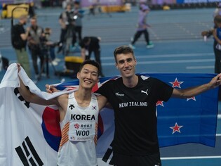 High jumper Woo wins world indoor athletics championships event