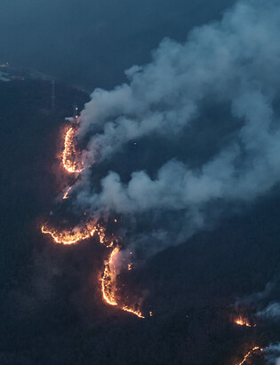 Wildfire in southeastern region