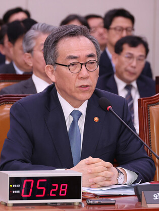 Foreign minister at parliamentary session