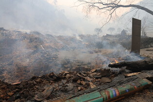 Wildfire-ravaged Buddhist temple