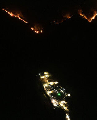 Wildfire in southeastern region