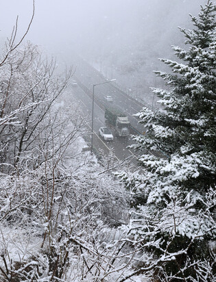 Unseasonably snowy weather