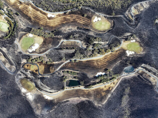 Golf course destroyed by wildfire