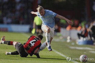 '홀란 부상' 맨시티, 본머스에 2-1 역전승으로 FA컵 4강행