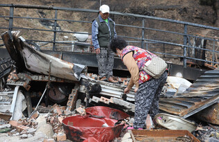 Aftermath of wildfire