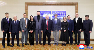 Russia's party delegation arrives in N. Korea
