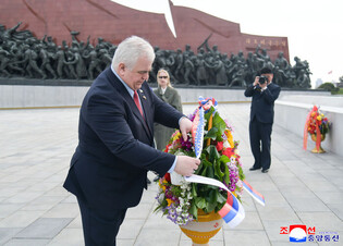 Russia's party delegation arrives in N. Korea