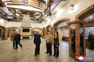 N.K. leader inspects service facilities near completion