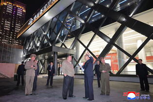 N.K. leader inspects service facilities near completion