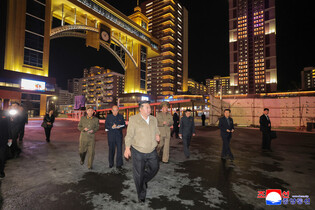 N.K. leader inspects service facilities near completion