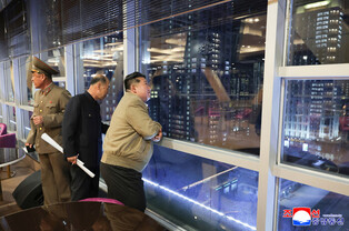 N.K. leader inspects service facilities near completion