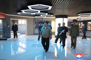 N.K. leader inspects service facilities near completion