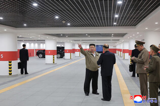 N.K. leader inspects service facilities near completion