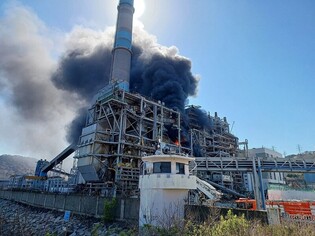 (LEAD) Fire extinguished at shuttered thermal power plant in Yeosu; no casualties reported