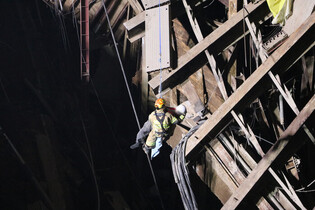 Worker rescued from subway construction site collapse