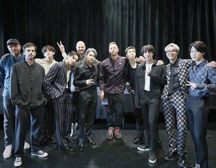BTS 진, 콜드플레이 공연 깜짝 등장…'마이 유니버스' 등 한무대