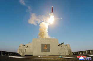 N. Korea's 1st firing test of new warship's weapons systems