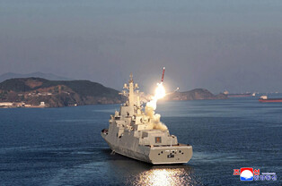 N. Korea's 1st firing test of new warship's weapons systems