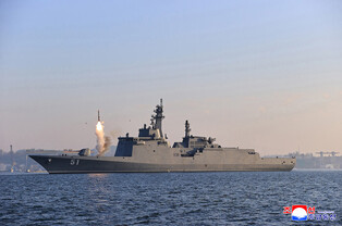 N. Korea's 1st firing test of new warship's weapons systems