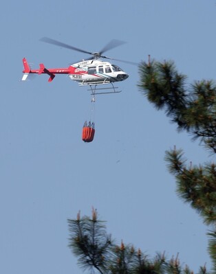 Wildfires in southeastern city