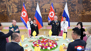 Russia hosts banquet marking Victory Day in Pyongyang