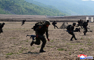 N. Korea's tactical drill demonstrations of different arms