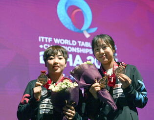 S. Korean pair at world table tennis championships